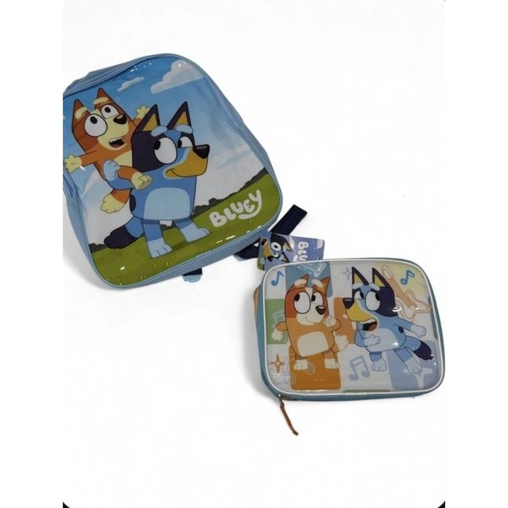 NWT Large Backpack - Bluey - Play w/Bingo Blue/Orange 16
